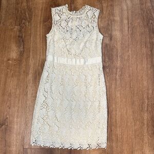 Monique Lhuillier Ivory Lace‎ Dress Womens size 10